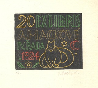 Anna Macková (1887 - 1969) - 20 Exlibris A. Mackové IV. řada