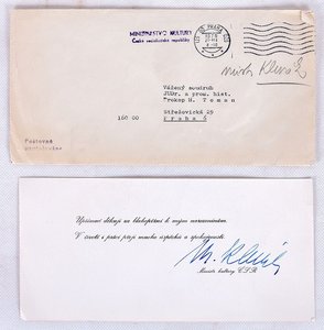 Milan Klusák (1923 - 1992) - Dopis Prokopu Tomanovi ml.