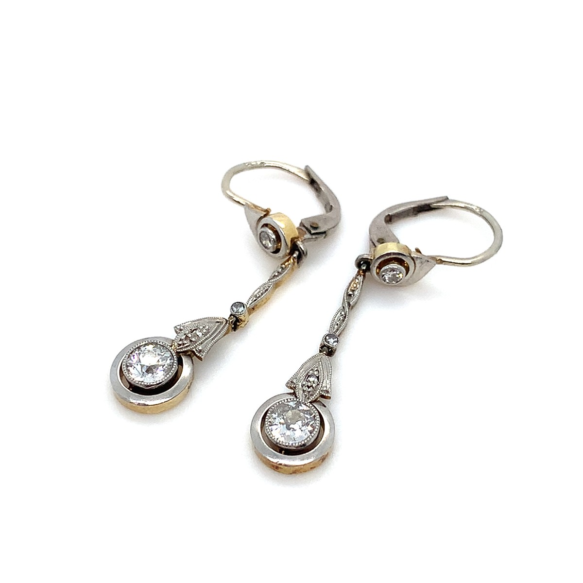 Náušnice s diamanty | Art deco | Československo 1930