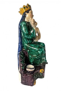 Jaroslav Úředníček (1874 - 1951) - Figurální svícen Madona s dítětem- Tupesy