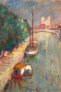 Pošar Miloš (1924 - 2007) - Pohled na Notre-Dame od Seiny