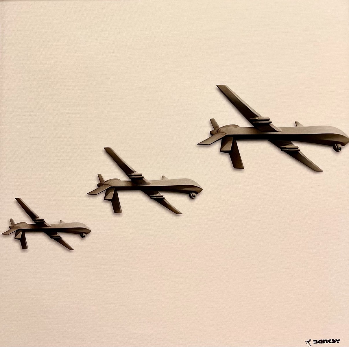 Banksy - Wall Mounted Drone Set (Duck and Cover)