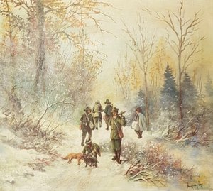 Antal Neogrady (1861 - 1942) - Myslivci na honu
