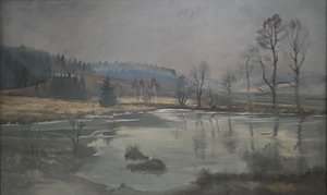 Jan Jílek (1905 - 1982) - V zimě u rybníka