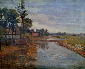 Ľudovít Csordák (1864 - 1937) - Dům u řeky