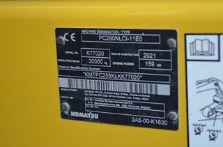 KOMATSU PC 290NLCI PÁSOVÉ RYPADLO + RYCHLUPÍNAČ,LŽÍCE A SVAHOVÁ LOPATA
