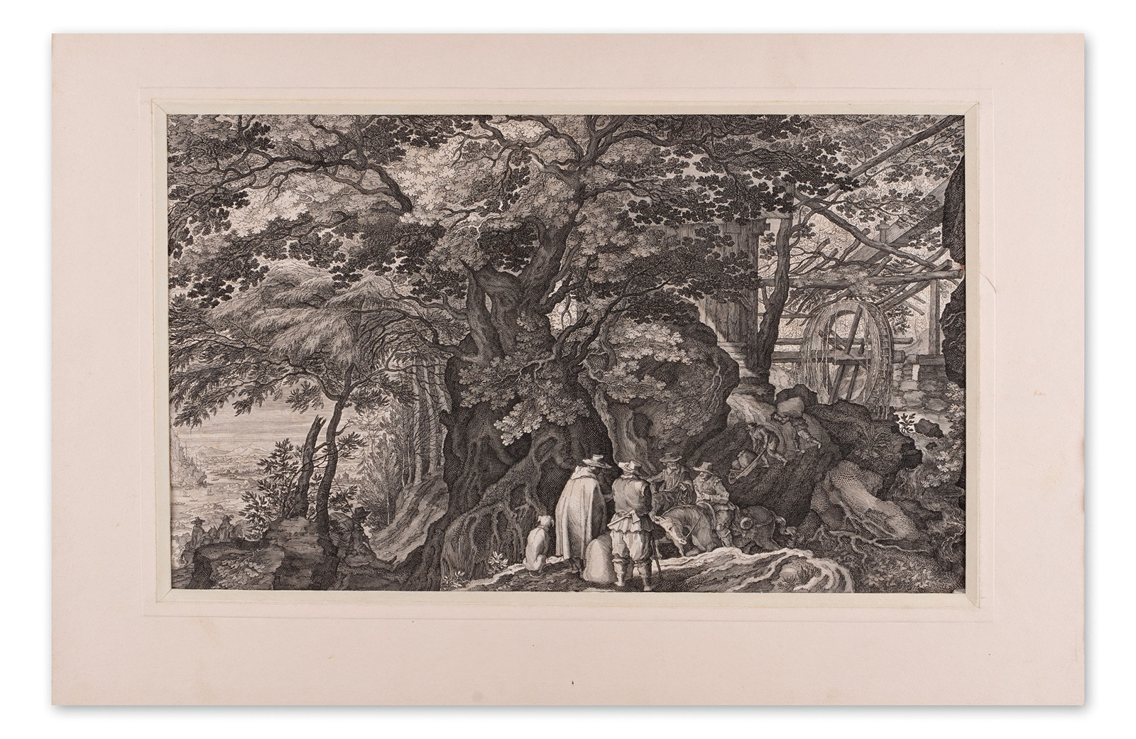 Landscape with tree and mill