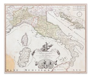 Italia Cursoria seu Tabula Geographica