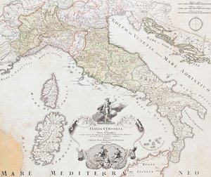 Italia Cursoria seu Tabula Geographica