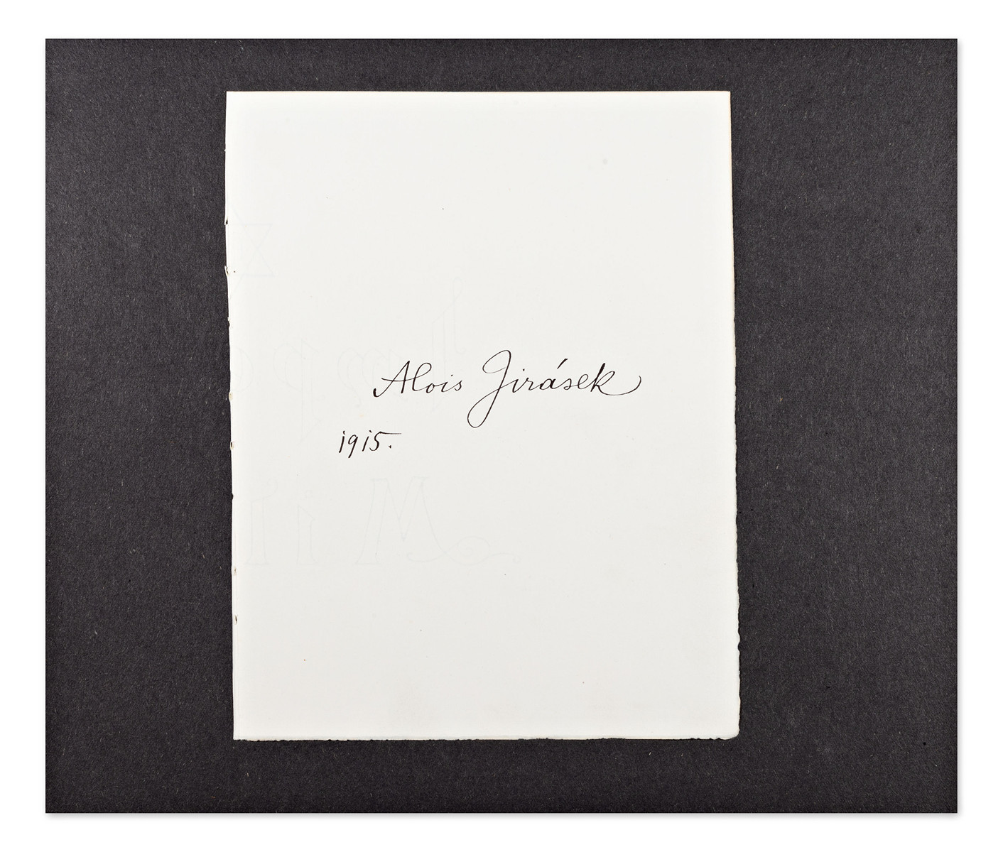 Alois Jirásek (1851-1930) - Hand signed autograph