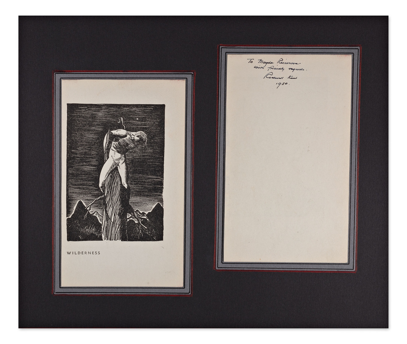 Rockwell Kent (1882-1971) - Graphic sheet with dedication