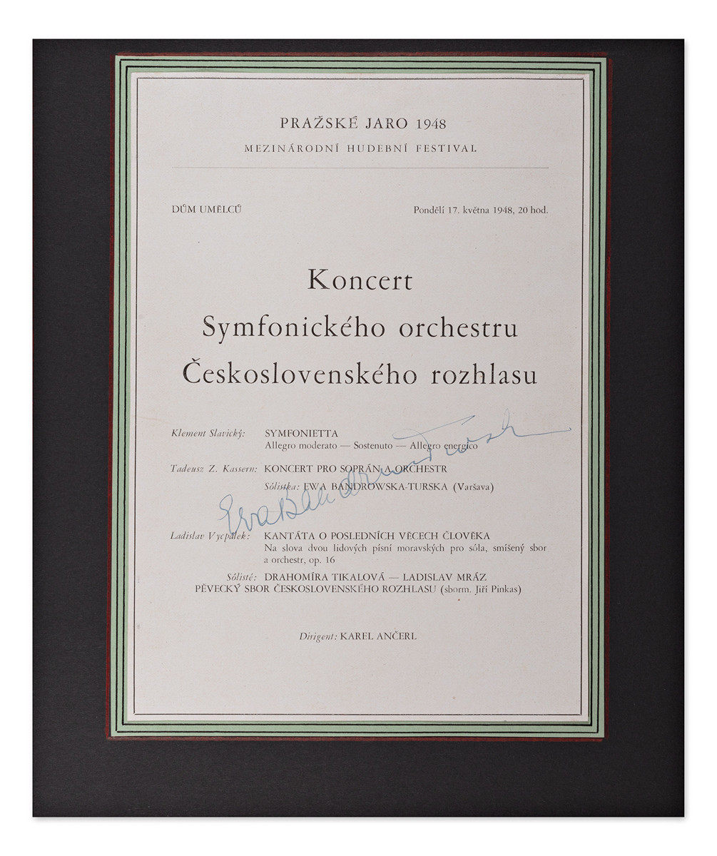 Ewa Brandowska-Turska (1894-1979) - Signed concert poster