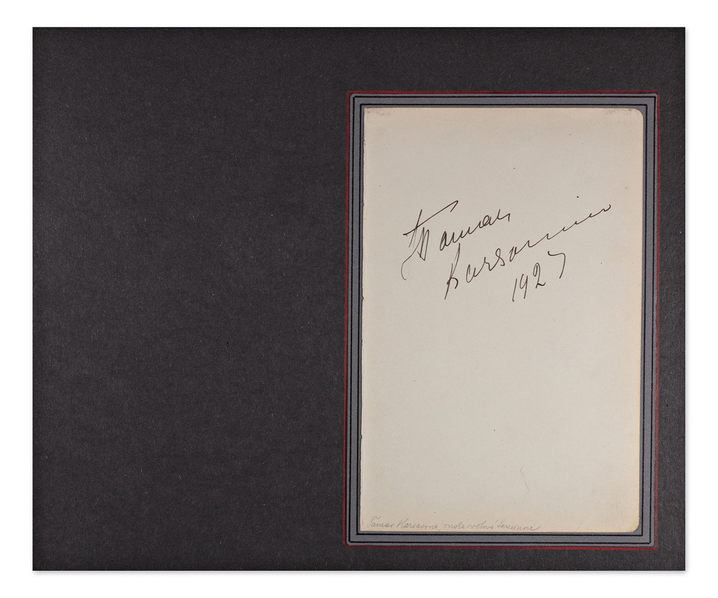 Tamara Platonovna Karsavina (1885-1978) - Autograph