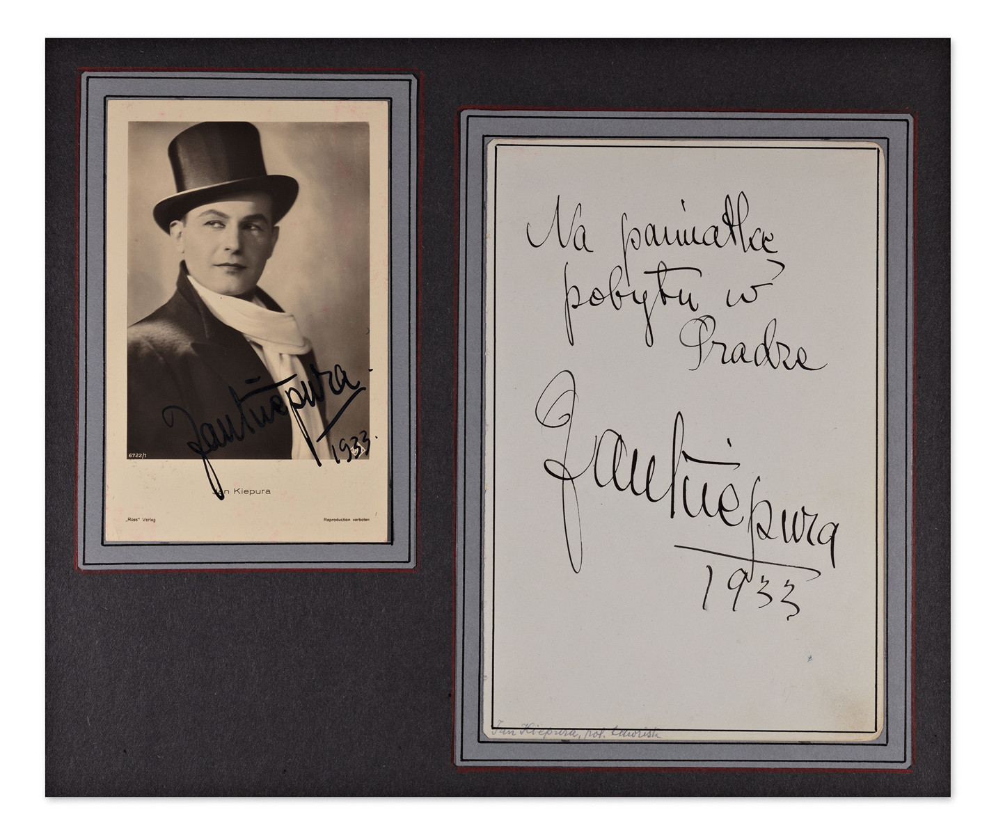 Jan Wiktor Kiepura (1902-1966) - Two autographs