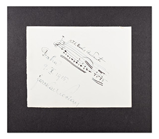 Jaroslav Kocián (1883-1950) - Handwritten autograph with musical notation