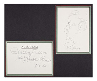 Ladislav Rada (1929-2021) - Original autograph and caricature of Mr. Šimák