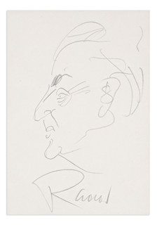 Ladislav Rada (1929-2021) - Original autograph and caricature of Mr. Šimák
