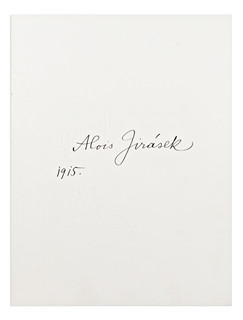 Alois Jirásek (1851-1930) - Hand signed autograph