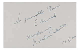 Zdzisława Donat (1936*) - Original photograph with signature and handwritten dedication