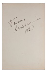 Tamara Platonovna Karsavina (1885-1978) - Autograph