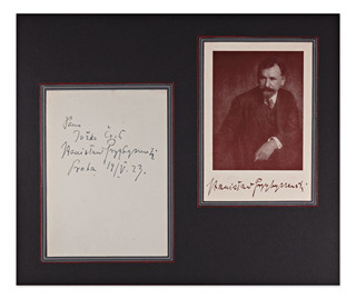 Stanisław Feliks Przybyszewski (1868-1927) - Dedication with signature