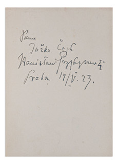 Stanisław Feliks Przybyszewski (1868-1927) - Dedication with signature