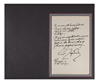 Emil Zegadłowicz (1888-1941) - Handwritten autograph