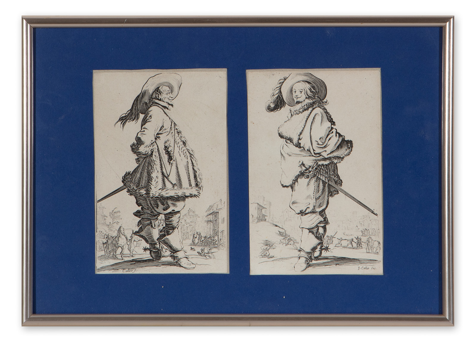 Jacques Callot (1592 - 1635) - Dva listy ze série La Noblesse de Lorraine