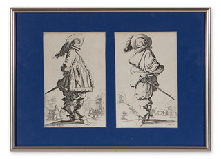 Jacques Callot (1592 - 1635) - Dva listy ze série La Noblesse de Lorraine