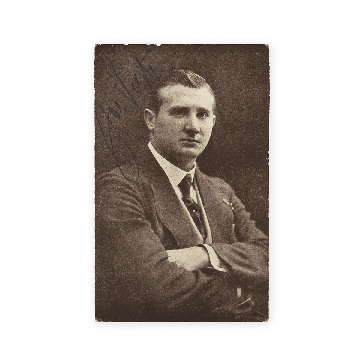 Jaroslav Vojta (1888 - 1970) - Podpis na fotopohlednici