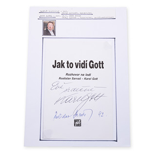 Karel Gott (1939 - 2019) - Podpisy na papíru