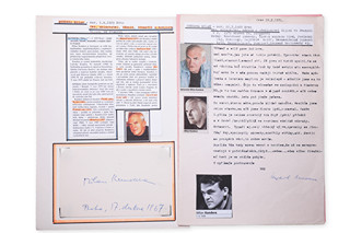 Milan Kundera (1929 - 2023) - Podpis na dopisu dopis a ústřižek s podpisem