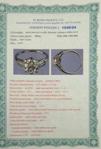 CARTIER - LUXUSNÍ PLATINOVÝ ART DECO PRSTEN S DIAMANTY 3,22 CT