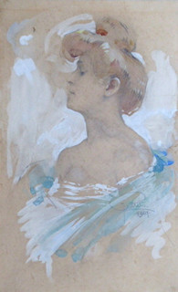 OTTO PETERS (1882-1952) - SECESNÍ DÍVKA