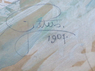OTTO PETERS (1882-1952) - SECESNÍ DÍVKA