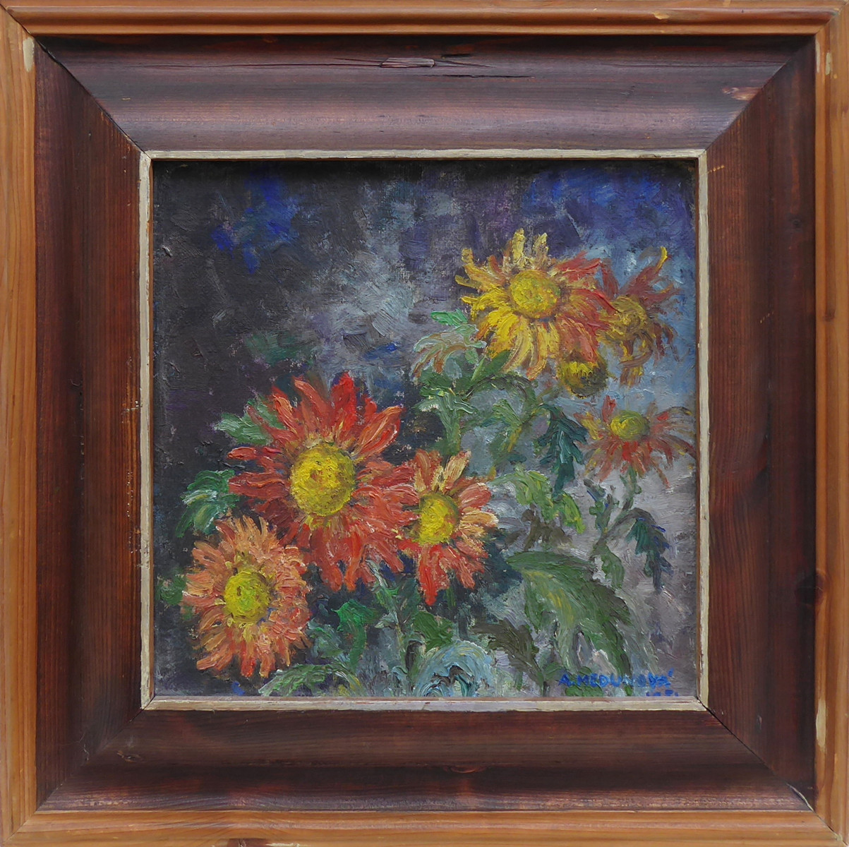 ANEŽKA MEDUNOVÁ-BERKOVÁ (1909-1972) - CHRYZANTÉMY