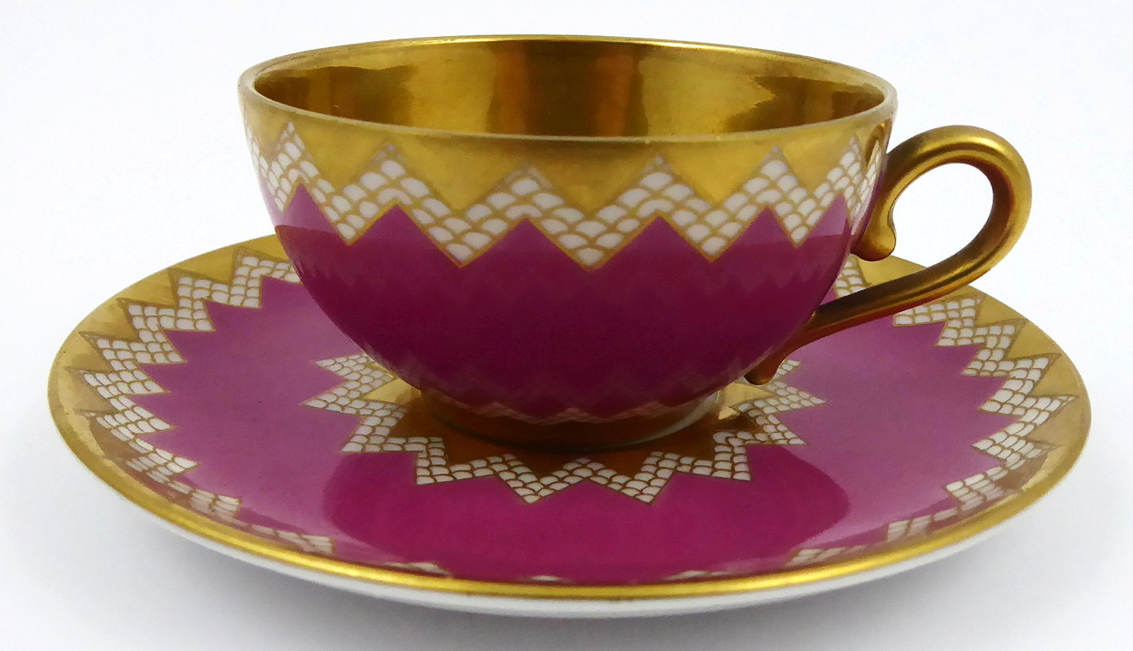 ROSENTHAL - ART DECO KÁVOVÝ ŠÁLEK S DEKOREM MŘÍŽEK
