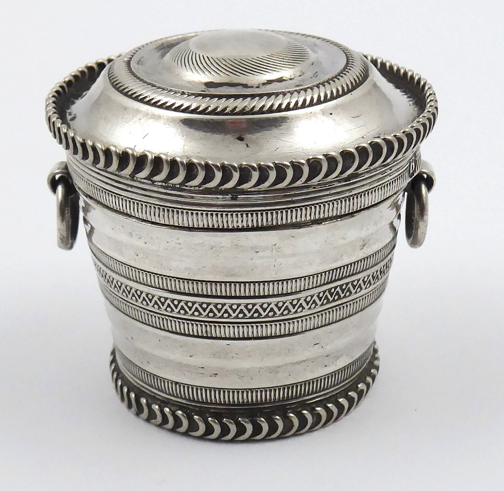 STŘÍBRNÁ DÓZIČKA - REIN SIPKES ZIJSTRA, DRACHTEN, CCA ROK 1837