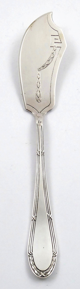 KRÁSNÁ SERVÍROVACÍ LOPATKA KOMBINOVANÁ S NOŽEM Z MASIVNÍHO STŘÍBRA