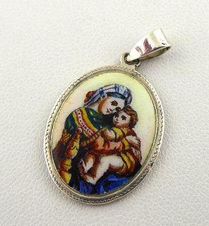 MADONKA VE STŘÍBRNÉM RÁMEČKU DLE OBRAZU RAFFAEL SANTI - MADONA DELLA SEGGIOLA