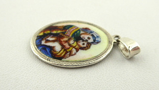 MADONKA VE STŘÍBRNÉM RÁMEČKU DLE OBRAZU RAFFAEL SANTI - MADONA DELLA SEGGIOLA