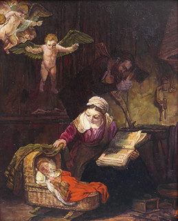 KOPIE OBRAZU REMBRANDT HARMENSZ VAN RIJN - SVATÁ RODINA