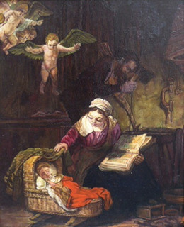 KOPIE OBRAZU REMBRANDT HARMENSZ VAN RIJN - SVATÁ RODINA