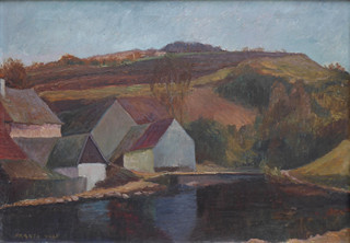FRANTIŠEK (FRANTA) VOLF (1897-1983) - DOMY U VODY POD SRÁZEM