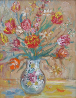 KAREL CHALOUPKA (1889-1969) - JARNÍ KYTICE VE DŽBÁNU