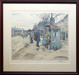 TAVÍK FRANTIŠEK ŠIMON (1877-1942) - PRODAVAČKA KVĚTIN V PAŘÍŽI - ROK 1925