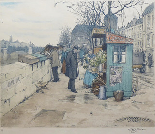 TAVÍK FRANTIŠEK ŠIMON (1877-1942) - PRODAVAČKA KVĚTIN V PAŘÍŽI - ROK 1925