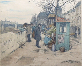 TAVÍK FRANTIŠEK ŠIMON (1877-1942) - PRODAVAČKA KVĚTIN V PAŘÍŽI - ROK 1925