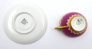 ROSENTHAL - ART DECO KÁVOVÝ ŠÁLEK S DEKOREM MŘÍŽEK