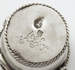 STŘÍBRNÁ DÓZIČKA - REIN SIPKES ZIJSTRA, DRACHTEN, CCA ROK 1837